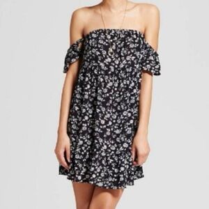 Target Black and White Floral Off-Shoulder Dress
